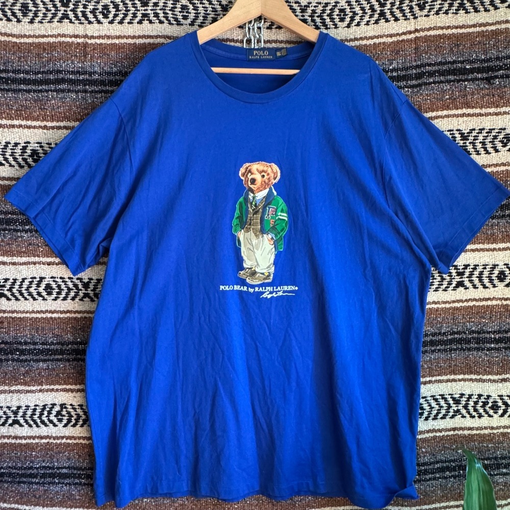 Polo Ralph Lauren Polo Bear Graphic T-Shirt Mens 2XLT Royal Blue Big & Tall